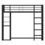 Lit mezzanine avec bureau, lit mezzanine double en métal, cadre de lit mezzanine double avec bureau et rangement compatible avec les adolescents-121071390