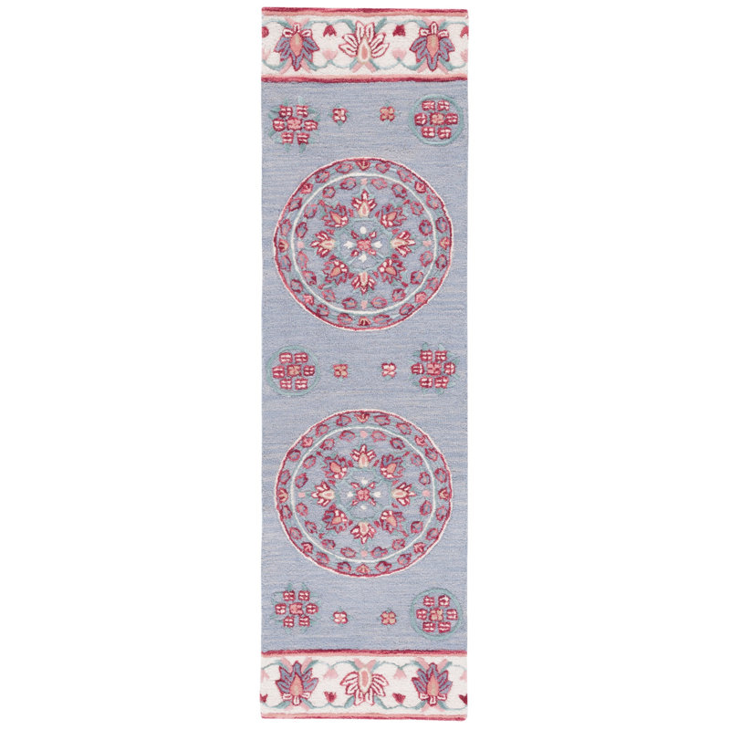 Crusita Hand Tufted Wool Floral Rug, Rectangle 2' x 3'