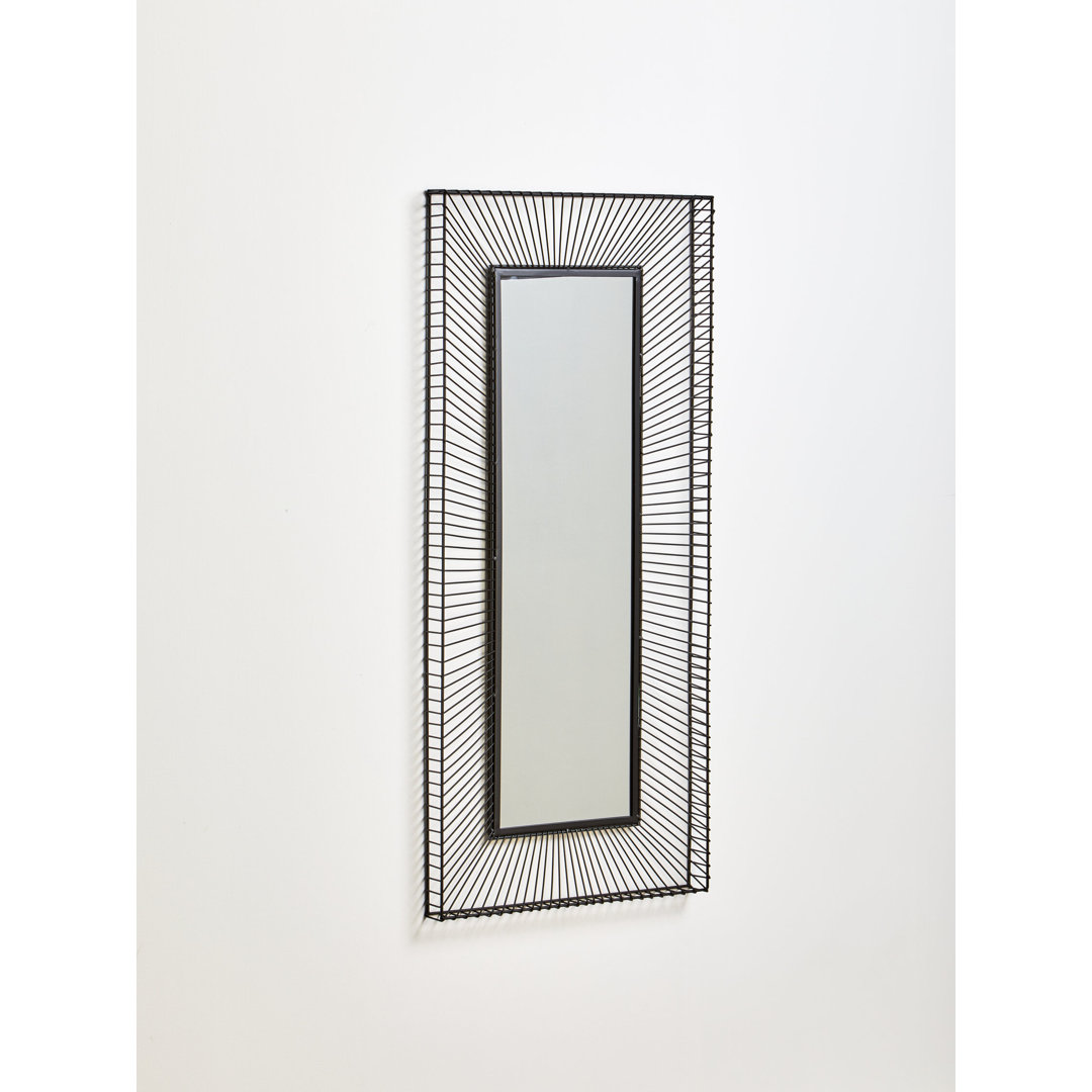 Trento Wall Mirror with Black Metal Frame