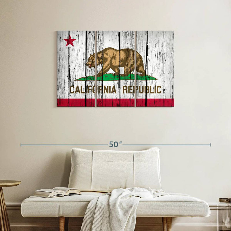 Borges California Republic, 24" H x 38" W