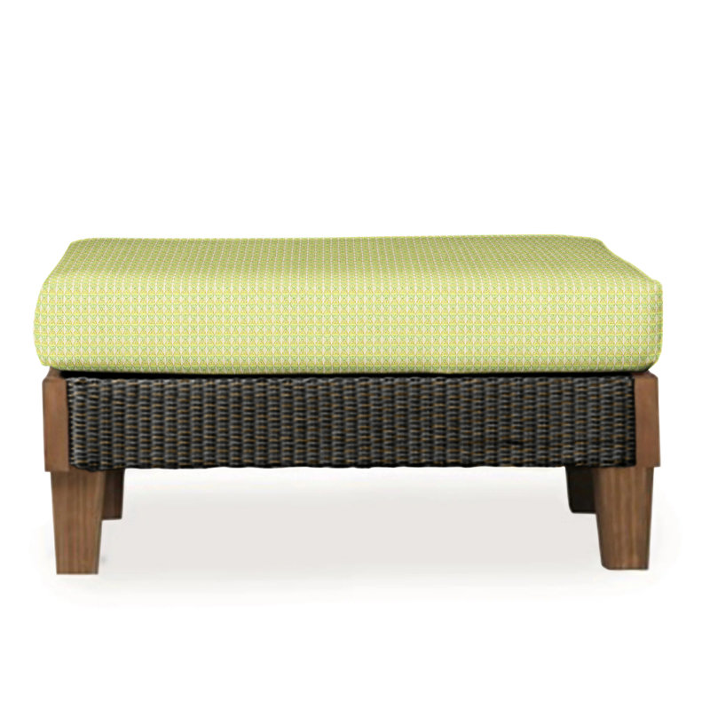Catalina Outdoor Ottoman, Canvas Black Sunbrella® Canvas, Mink
