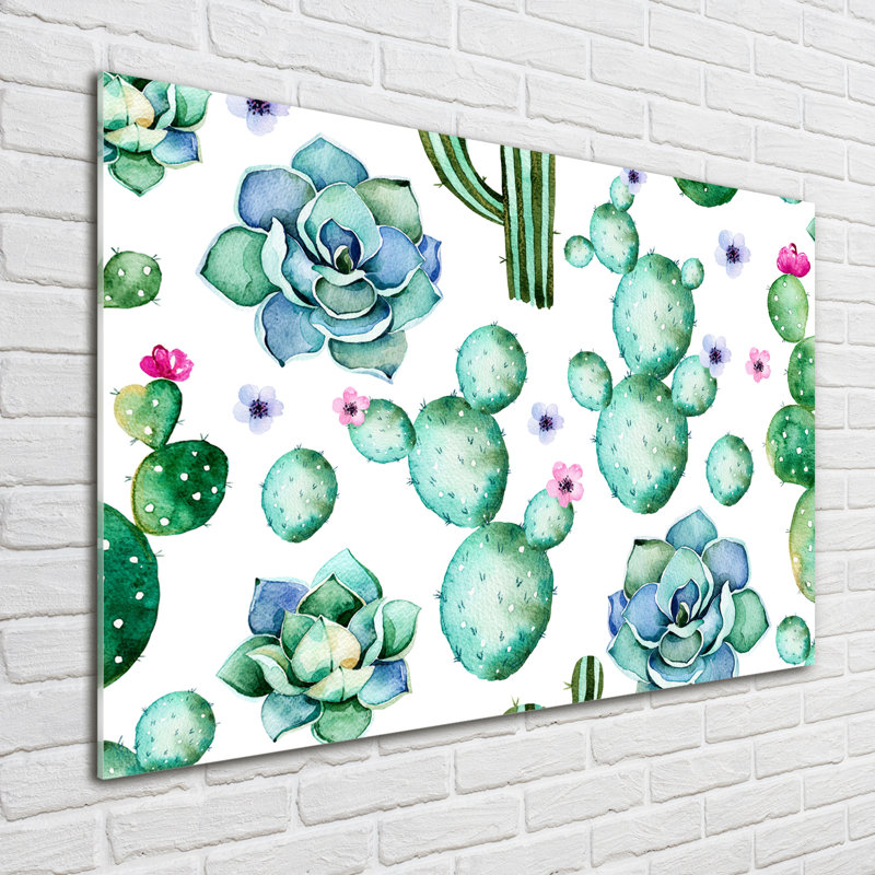 Cacti - No Frame Print on Glass