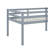 Full Rubber Wood Loft Bed With Ladder-1777256522