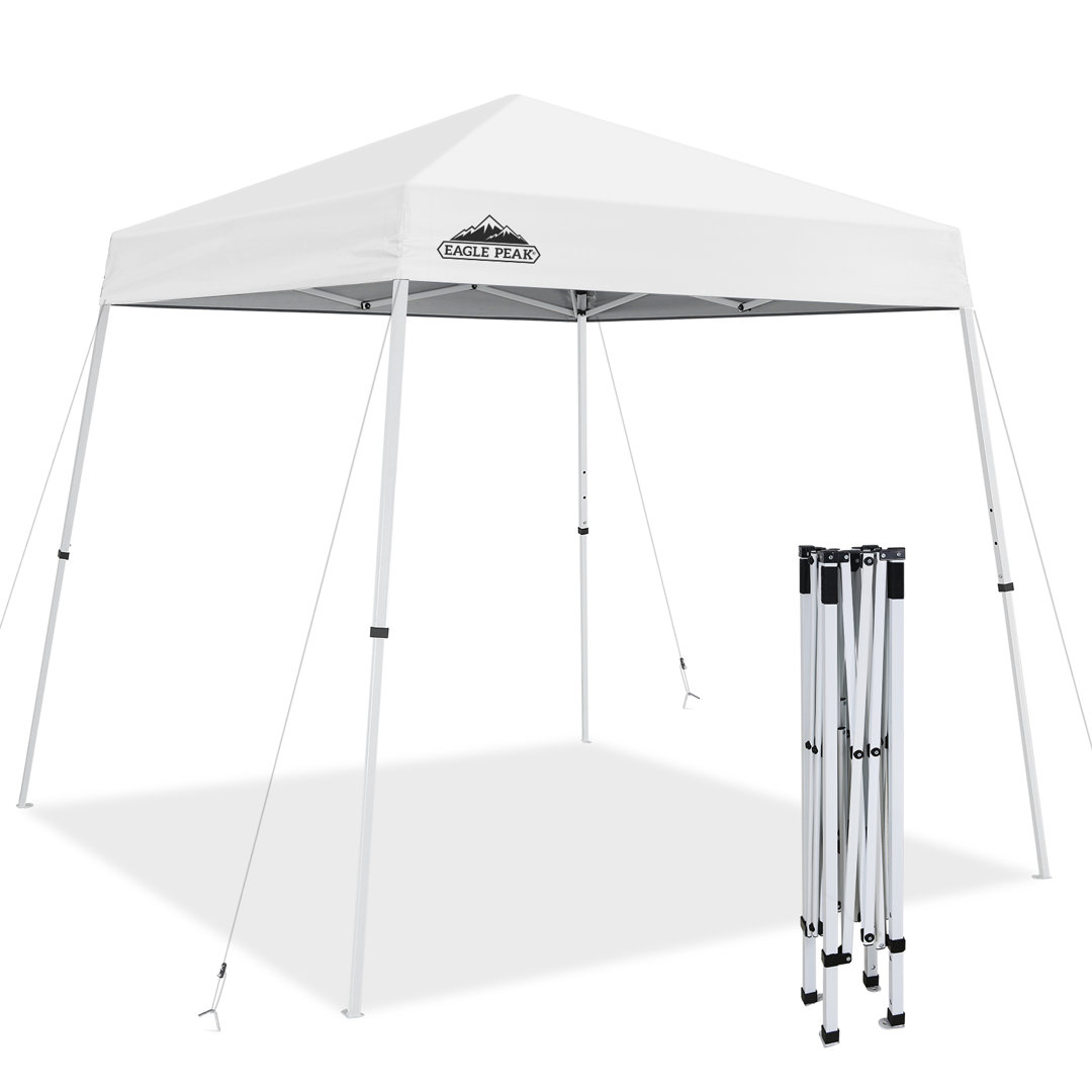 EAGLE PEAK 8 Ft. W X 8 Ft. D Slant Leg Steel Pop Up Canopy EAGLE PEAK Roof 