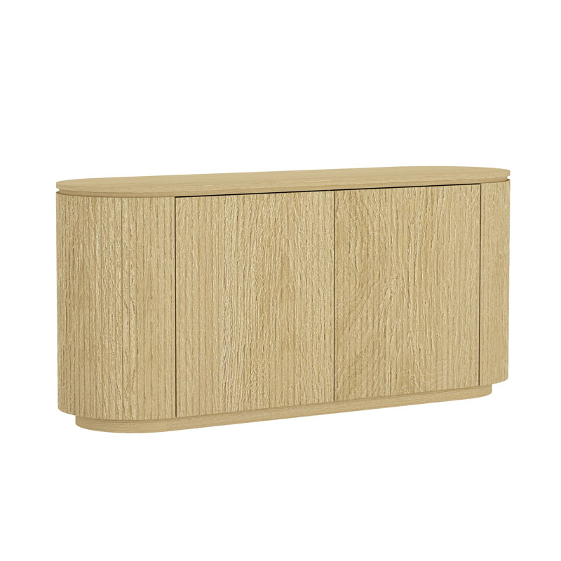 Heaney 60 Sideboard with 4 Adjustable Shelves in Natural Oak