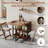 Foldable Dining Table with Storage Shelves, Space Saving Drop Leaf Table with Metal Frame for Kitchen and Small Spaces-206577997