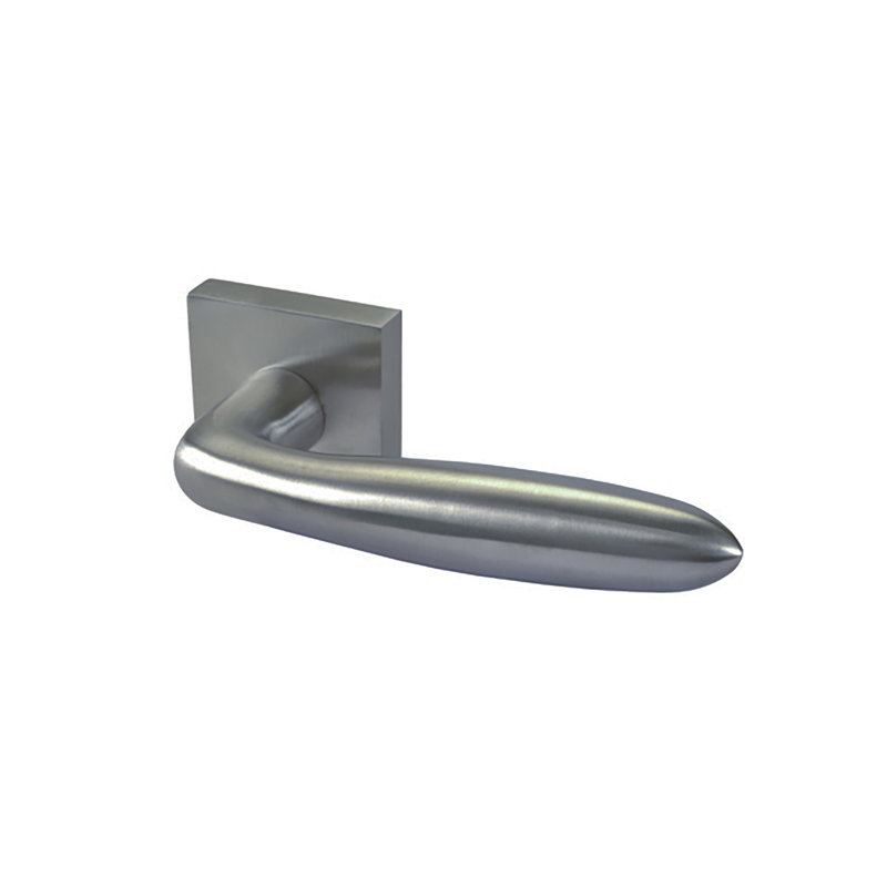 Passage Door Lever Set, 2.375", Satin Black, Privacy