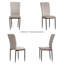 Ensemble de 4 chaises de salle à manger rembourrées en velours avec pieds en métal