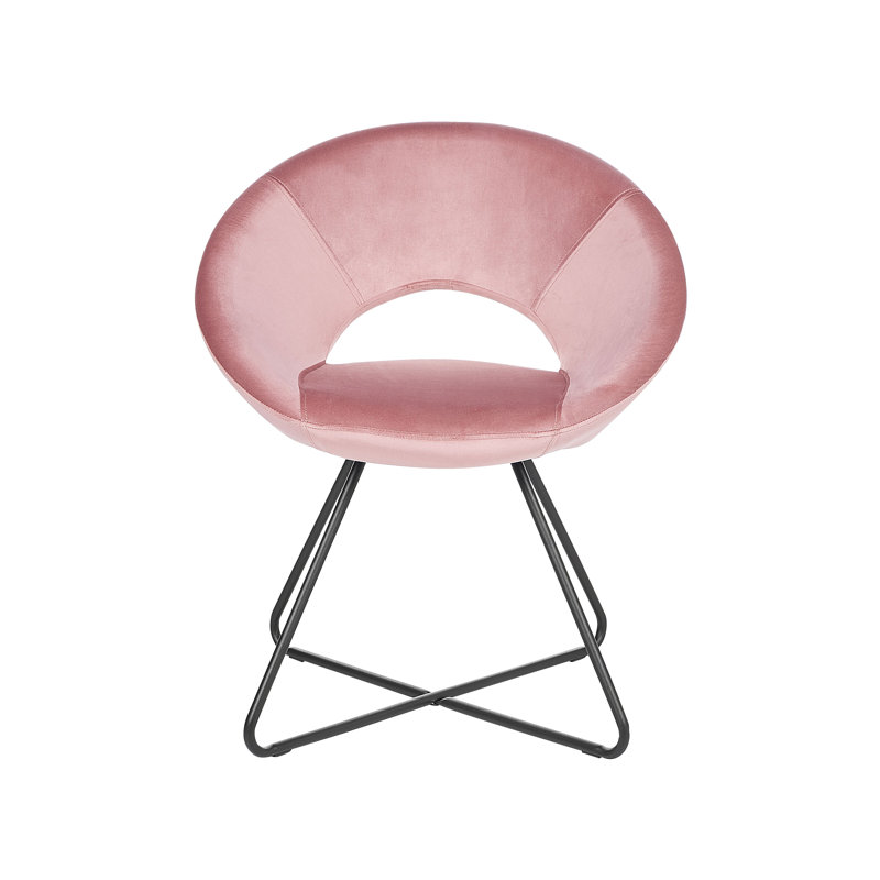 Medaryville 39 cm H Upholstered Velvet Dining Chair, Pink