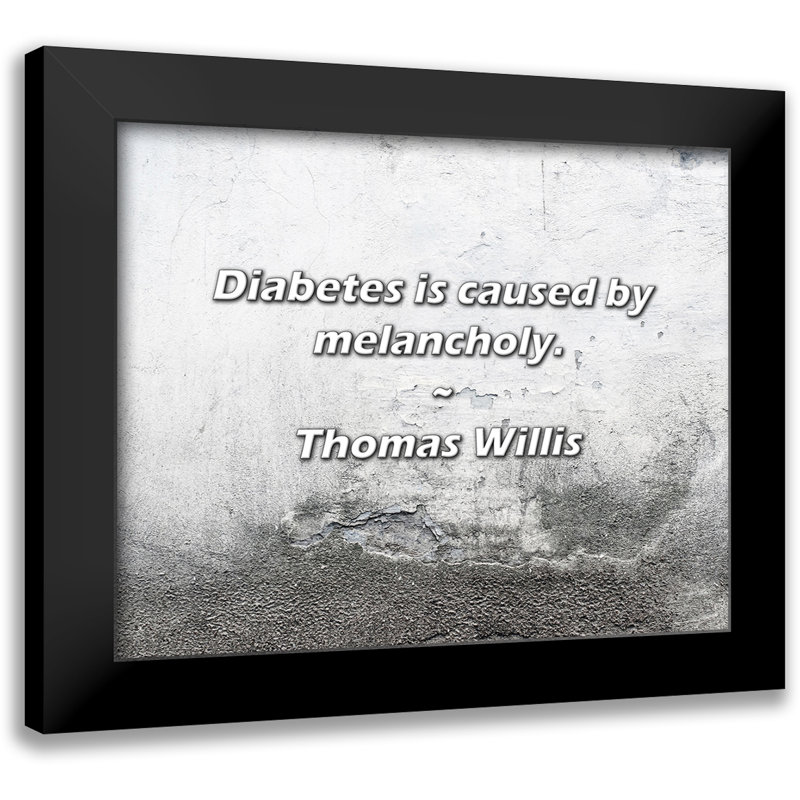 Thomas Willis Quote: Diabetes is caused by melancholy.