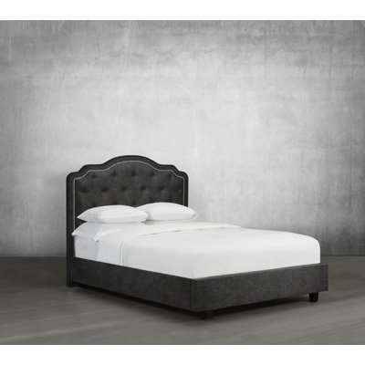 Lit plateforme en tissu d’ameublement Stoltz