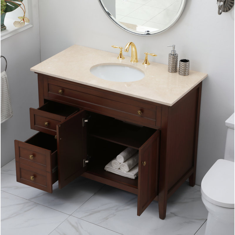 Ensemble de meuble-lavabo simple 42 po Ain, Teck