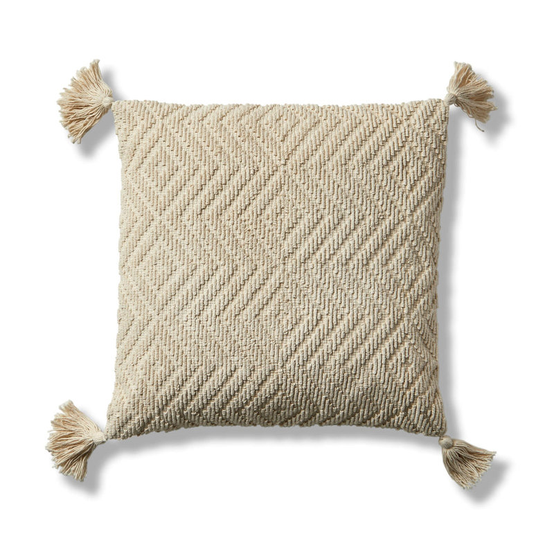 Jaziel Off White Throw Pillow Cover