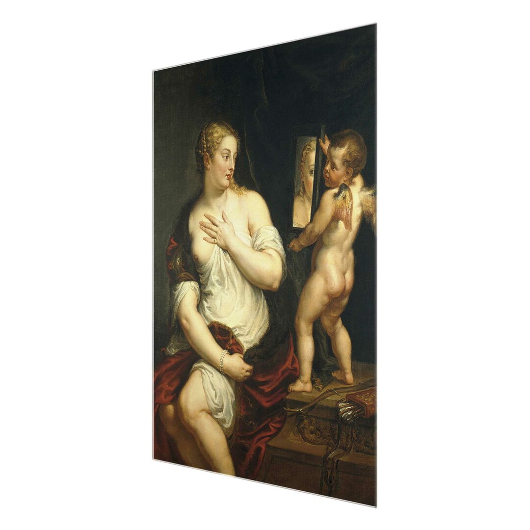 Glasbild Venus and Cupido von Peter Paul Rubens