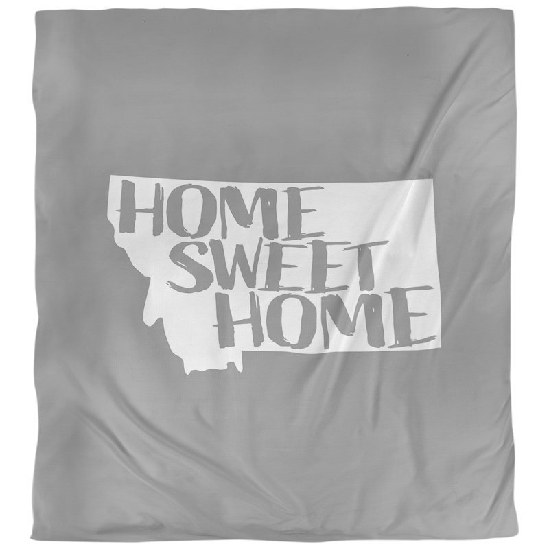 Housse de couette montana doux, Microfibre, Housse de couette pour très grand lit, Gris