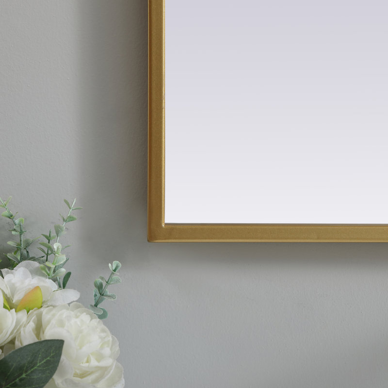 Miroir mural Sabine, Laiton, 40 po x 27 po