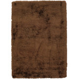 Vani Hand Loomed Modern Area Rug in Brown/Rust