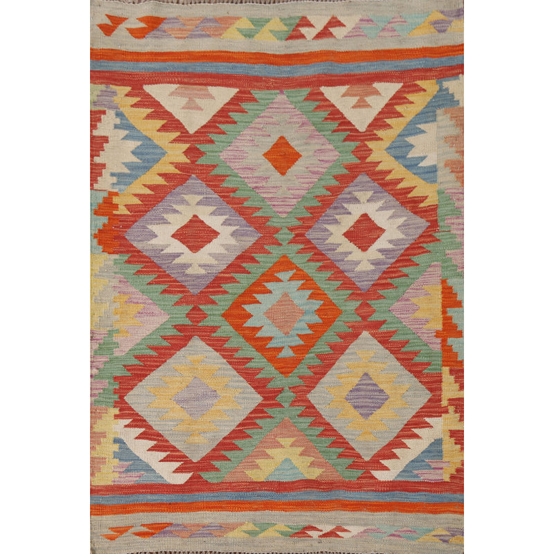Reversible Kilim Oriental Wool Rug 4x5