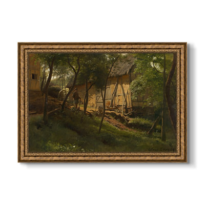 German Farm, 1859-Hans Gude-Custom Framed Canvas