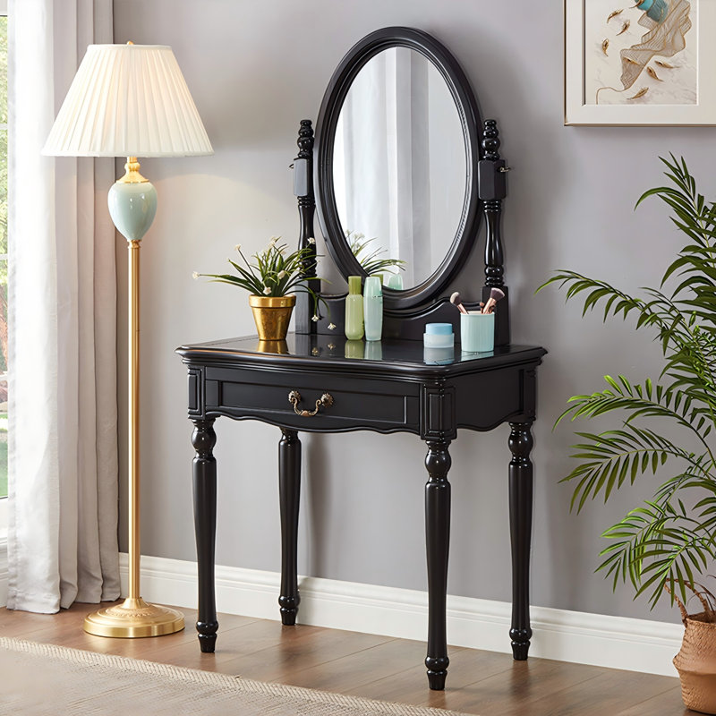 Meuble-lavabo rétro 31,50 po avec miroir et tabouret