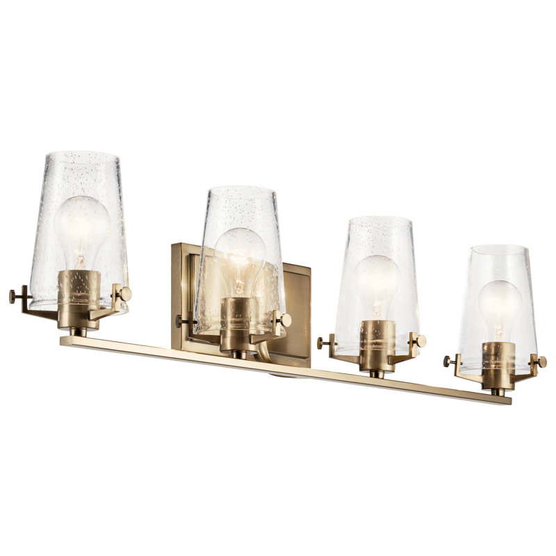 Éclairage pour salle de bain 4 lumières Viran, Champagne champagne