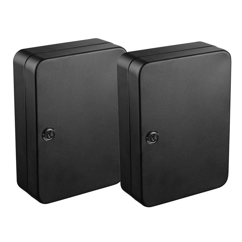 48 Key Steel Secure Key Cabinet with Key Lock, Black