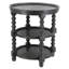 Traditional Wood Coffee Table With Shelf - Black Head And Construction