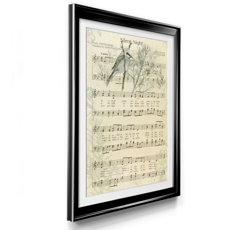 «Silent Night» par J Paul - impression encadrée sur papier, H 22,5 po x l 30,5 po x P 1,5 po, Papier encadré noir