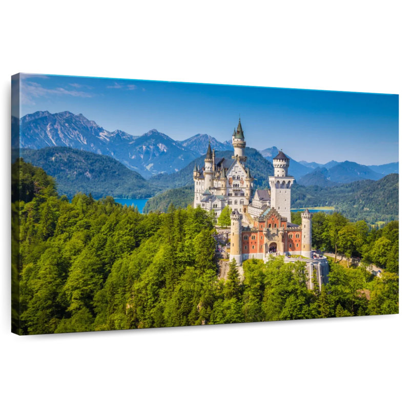 Lilie, château allemand de Neuschwanstein, H 26 po x l 39 po