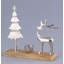 Porte-bougie de Noël en métal renne et arbre - 10,5 po