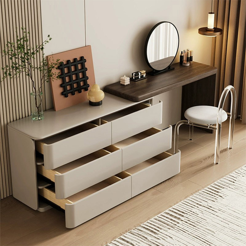 Coiffeuse avec miroir lumineux, 6 tiroirs