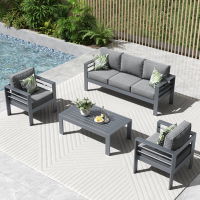 Alturas Standalone Product 4 Piece Sofa Seating Group With Cushions