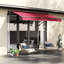 Auvent rétractable rouge pour terrasse avec manivelle manuelle 10 pi x 8 pi. Et eau - Tissu, cadre en aluminium pour terrasse, cour, balcon. Mousse de caramel écossais