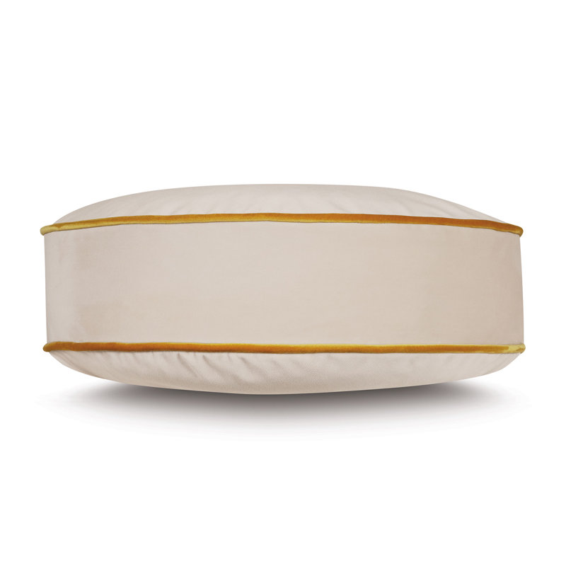 Studio 773 Lifestyle Velvet Circular Pillow Cover & Insert, Ivory