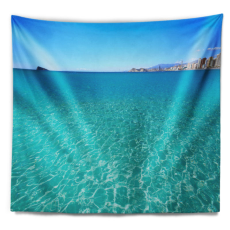 Tapisserie de plage bleue Benidorm Levante, H 32 po x l 39 po