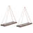 Mcspadden 2 Piece Triangle Solid Wood Floating Shelf-2066456558