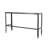 Ayka Sofa Bar Table w Nailhead Accent, 60 Inch Rectangular Brown Wood