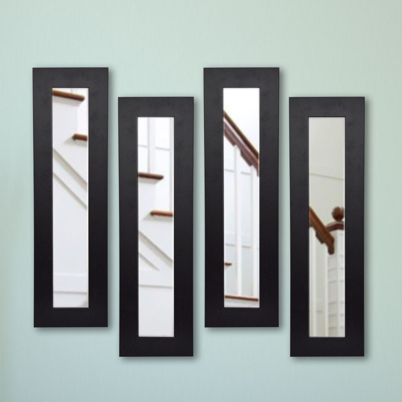 Ensemble de miroirs 4 pièces Billie-Rae, H 11,5 po x l 39,5 po