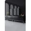 Ensemble de mobilier de salon moderne (3 pièces) - noir et argent | Meuble télé (70,9 x 18,5 x 11,8 po), console (59,1 x 31,5 x 11,8 po), table basse (35,4 x 15,7 x 23,6 po) | Panneau de particules 100% enduit de mélamine, pieds en métal, design industriel-24312173-24312172