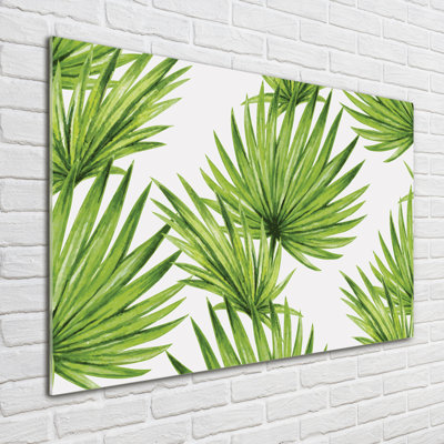 Tropical Leaves - No Frame Print on Glass