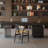 Black + Gray Rectangular Solid Wood + Acrylic with 6 drawers desk-118734285-118734284