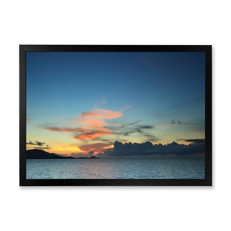 «Panoramic Cloud and Sky At Sunset», reproduction sur toile, Cadre d'angle fermé noir, H 8 po x l 12 po x P 1 po