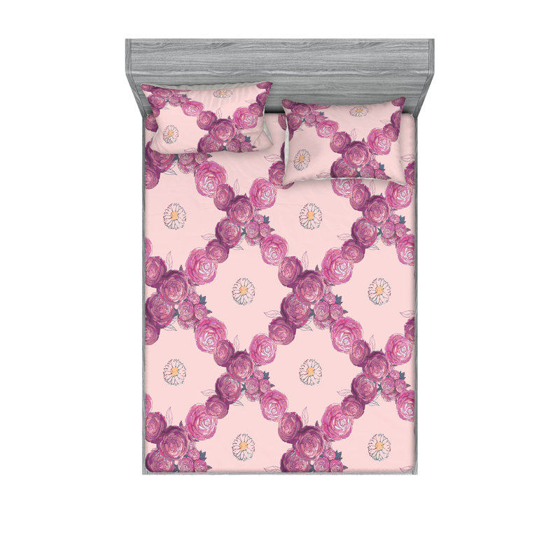Drap-housse et taie décorative Ambesonne, Ensemble de draps très grand californien avec 2 t