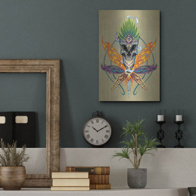 " Cannabis Skull Illustration " by Flyland Designs