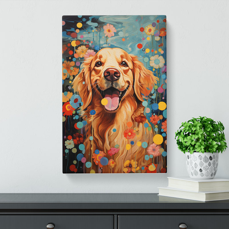 Golden Retriever Dadaism - Print, 76cm H x 50cm W x 3cm D