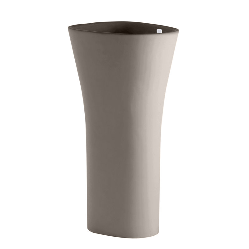 Bones Resin Pot Planter, 39.25" H x 21.75" W x 18" D, Taupe
