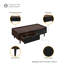 Table basse Duane Mid-Century moderne avec tiroir à extension complète et tablette de 47 po Duane-91031795