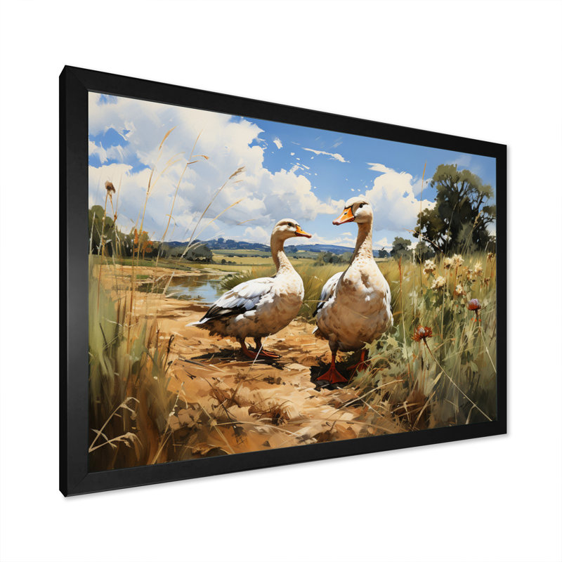 Puckies Duck Friends North, H 24 po x l 32 po x P 1 po, Cadre photo noir
