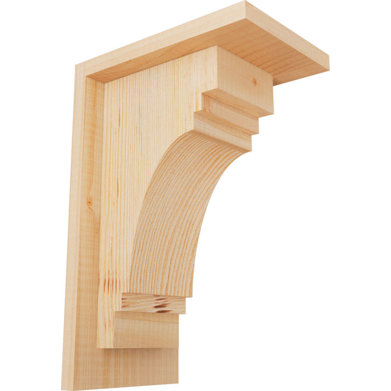 Corbeille Pescadero avec plaque arrière, H 12 po x l 5,5 po x P 8 po, Sapin de Douglas, Lisse