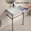 Lavabo de salle de bain console en acier inoxydable 24 po x 16,5 po x 34,65 po